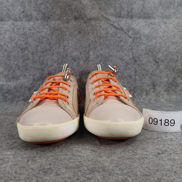 Calvin Klein Shoes Womens 7.5 Fashion Sneaker Flats Nia Drawstring Beige Orange - Picture 4 of 13